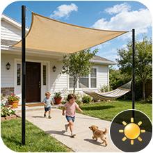 2 Pack 12 Ft Shade Sail Poles, Heavy Duty Metal Outdoor Support Post Kit, Rust-Resistant Shade Sail Support Poles, Adjustable Metal Sun Shade Poles for Patios, Courtyards, Backyards and Gardens tiktokshopbacktoschool