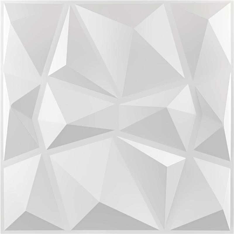 3D Diamond Pattern Wall Panel for Indoor Wall Decoration, Durable PVC Material, Perfect for Home Living Room & Bedroom Walls, Indoor Use, Wallboard Panel