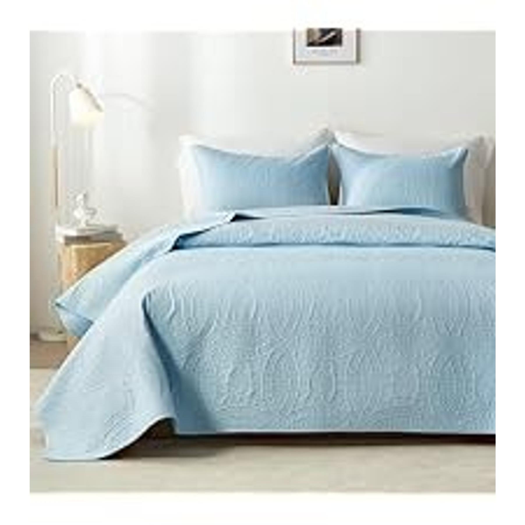Quilts Queen Size,Sage Green Ultrasonic Full/Queen Quilt Set,Lightweight Soft Bedspread Coverlet,Modern Style Coin Pattern Bed Cover for All Seasons,3 Piece(1 Quilt,2 Pillow Shams)