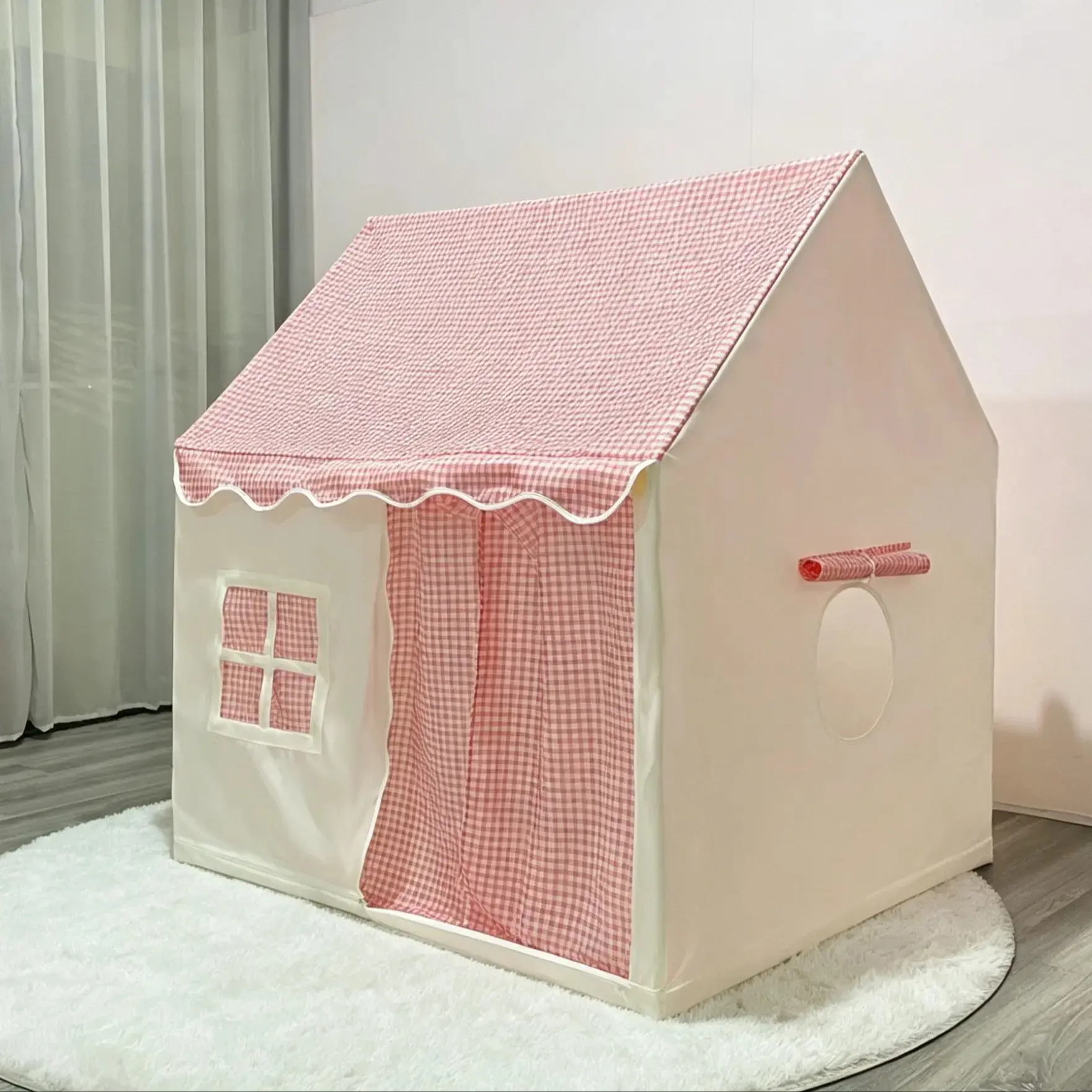 Castle Game Tent, Spacious Design, Stable Frame, Breathable Comfort, Ideal for Indoor Play, Perfect for Kids' Fun Activities, Pretend Play Tent, Play House Tent