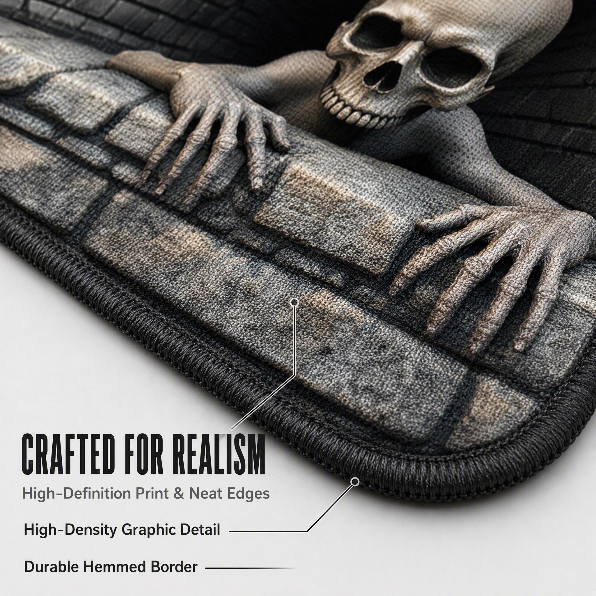 Spooky Halloween Doormat Festive Skull Visual 3D Clown Horror Carpet for Indoor Recreation Spooky Home Decor Welcome Mat