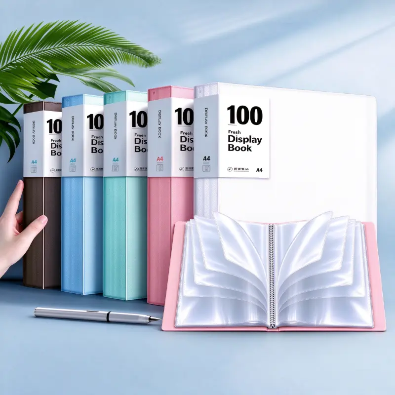 100-Pocket A4 Folders, Transparency PP Multi-Layer Insert Binder, Document Organizer for School, Folders, Document Folder, Folders for Documents Art Portfolio Binder with Plastic Sleeves Portfolio Folder