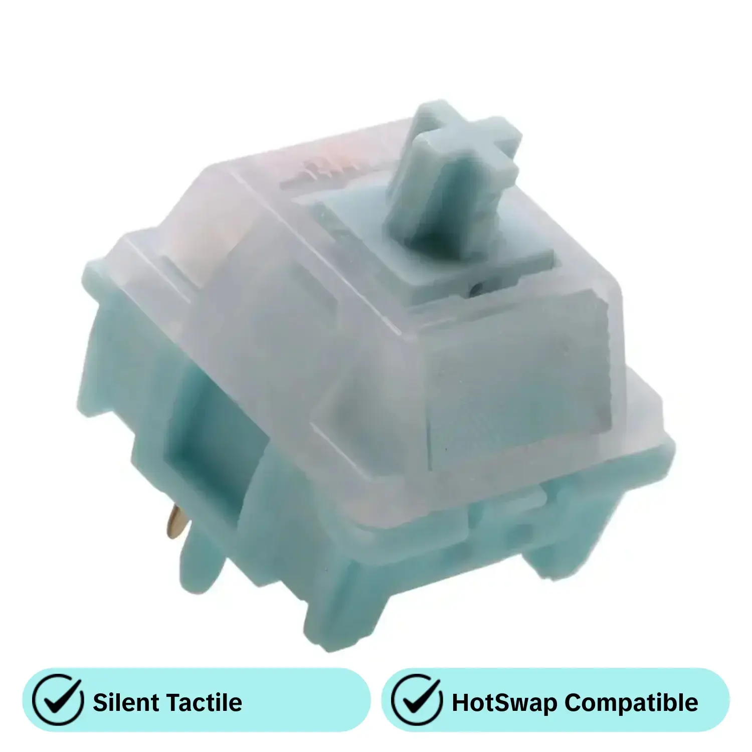 Blue Star Switch Silent Tactile 35g Pre-Lubed 5-Pin HotSwap POM+TPE Stem HMX for MX Mechanical Keyboard