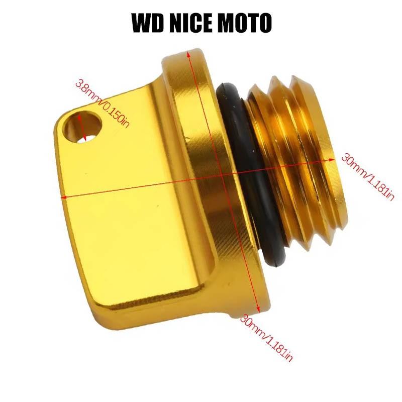 WD Nic Emoto Motorcycle Crankcase Cap, Cnc Engine Oil Filler Screw Cover Plug M20*2.5, for Yamaha Honda Suzuki Kawasaki