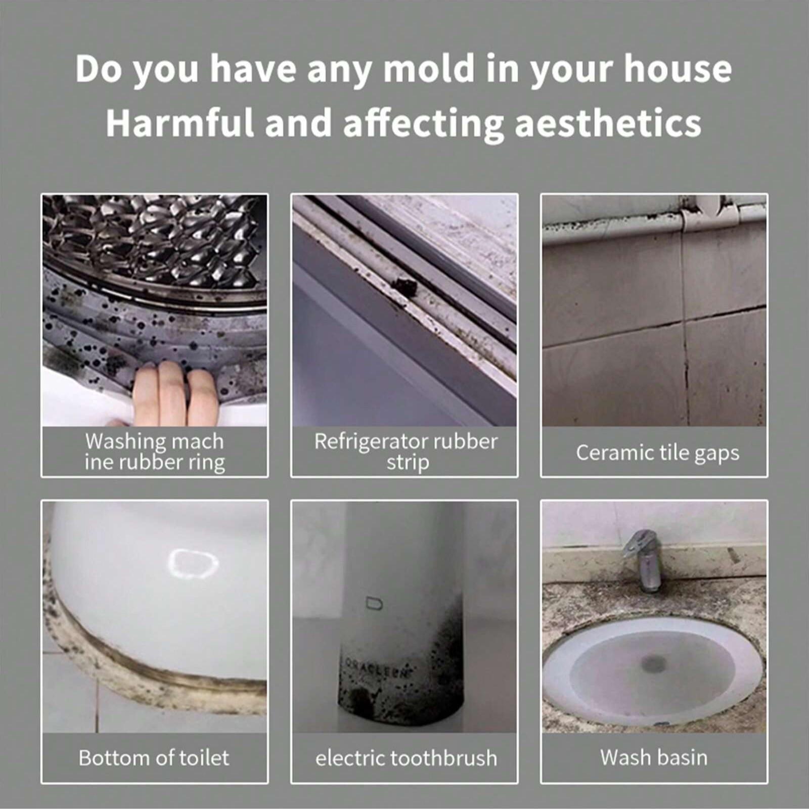 Mold Remover Gel Cleaner, Kitchen Refrigerator Washing Machine Toilet Sink Mold Killer, Effective Mildew Stain Removal Agent