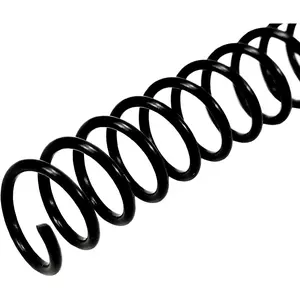 Plastic Spiral Binding Coil 1-1/4" (31.8mm), 280 Sheets Capacity, 4:1 Pitch Black Coil bindings Spines for Business and Educational Purposes, 50 Pack