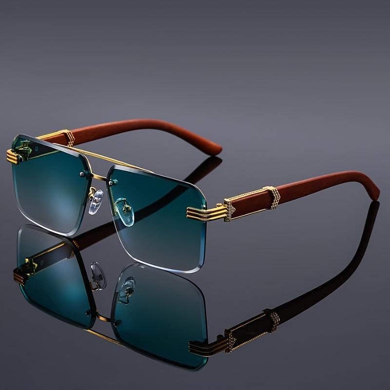 Men's luxury vintage fashion frameless glasses - high quality and stylish multi-color options - the perfect choice, a trendy pick