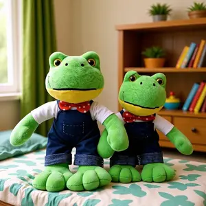 SleekHush Frog Couple Plush Toys - Matching Sets, Long-Leg Soft Stuffed Doll, Trendy Birthday Gift for Kids (Indoor Recreation Plush Toy)