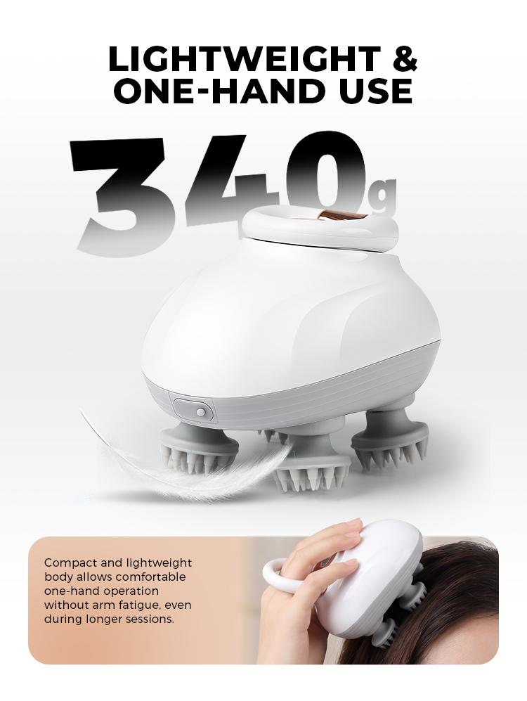 1PC Electric Scalp Massager, Cordless Waterproof Head Massager with Kneading Nodes, Handheld Hair Shampoo Brush for Deep Cleaning & Relaxation, Rechargeable Scalp Massagers, Gift for Men Women