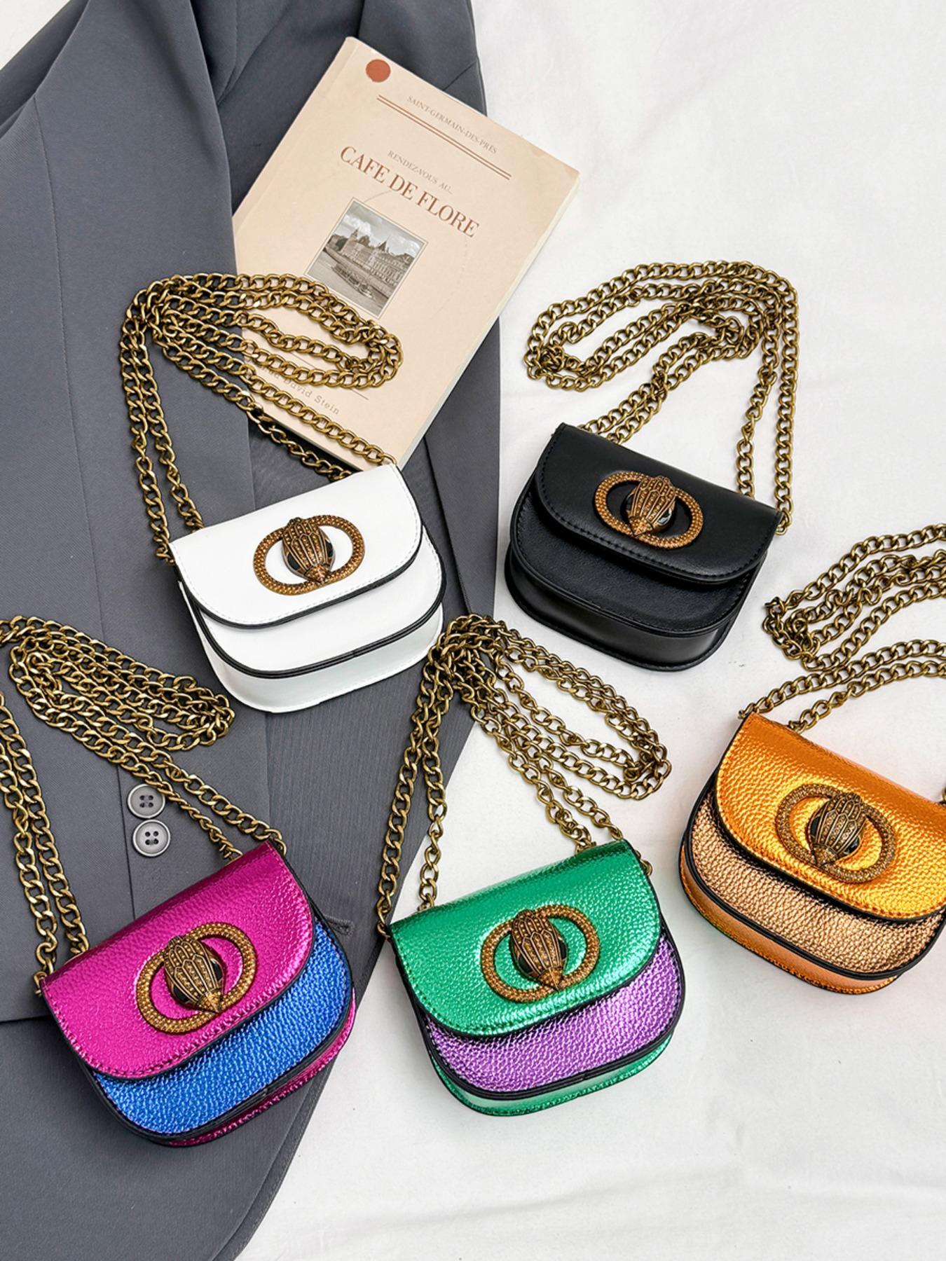 New Mini Diamond Saddle Bag for Women, Chic Chain Wallet, Fashionable Half Circle Crossbody Bag, Cute Portable Handbag for All Seasons