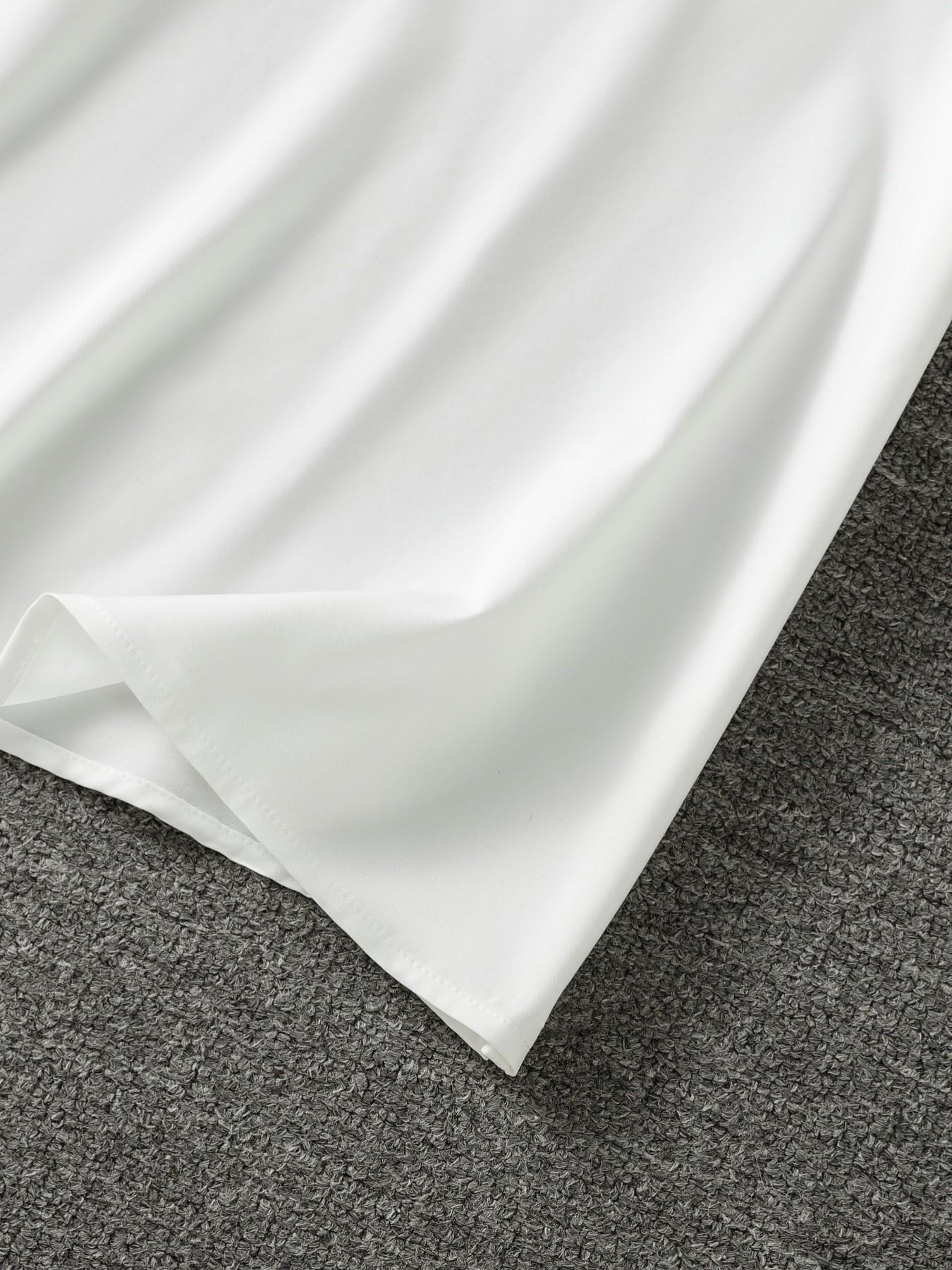 Women's Plain V-Neck Simple Shirt Top, Casual Fashion Blouse for Daily Wear, Stylish Ladies' Clothing for Spring & Fall