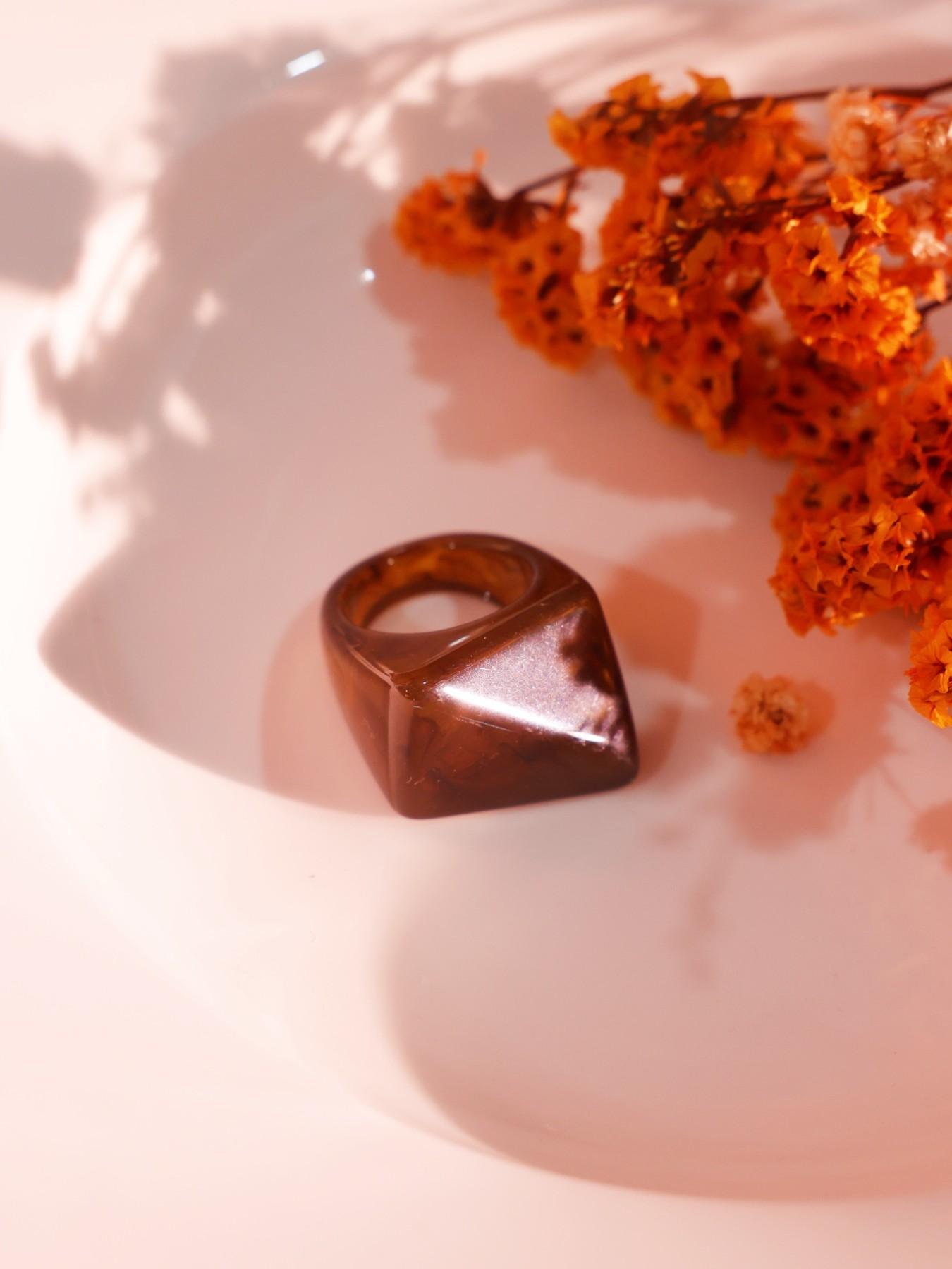 Women's Boho Resin Ring Set, Adjustable Stackable Rings, Geometric Design, Perfect Gift for Mother's Day & Graduation Season