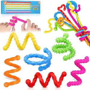 30 Pcs Fidget Toys Bulk for Kids, Sensory Sticks Quiet Fidgets for Students Teacher, Imagination Sticks for Kids Classroom Party Favors Prize Box Rewards, Silicone Textured Fidget Sticks for Anxiety