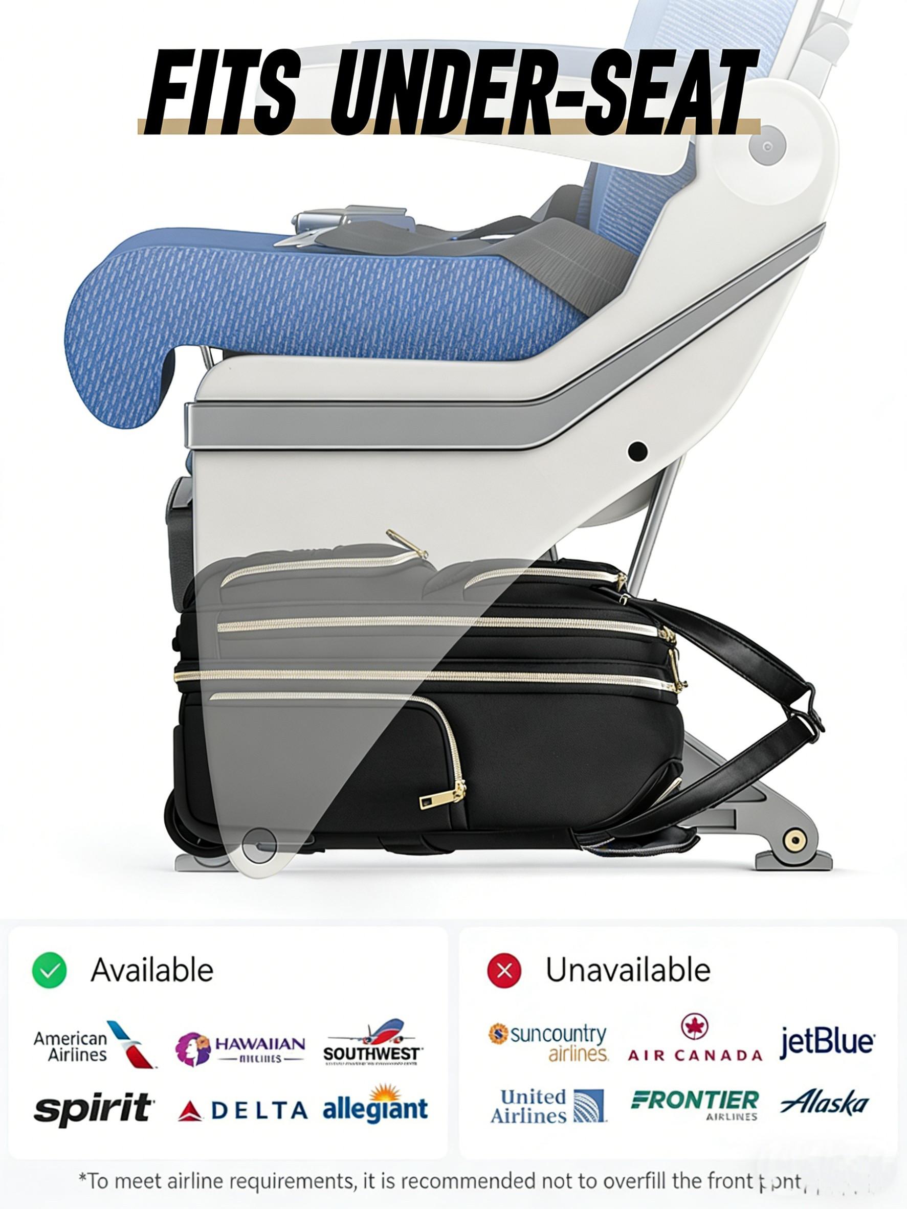 Women's Multifunctional Commuter Luggage Bag, Airplane Carry-On Suitcase, Durable Travel Backpack, Ideal for Business & Daily Use