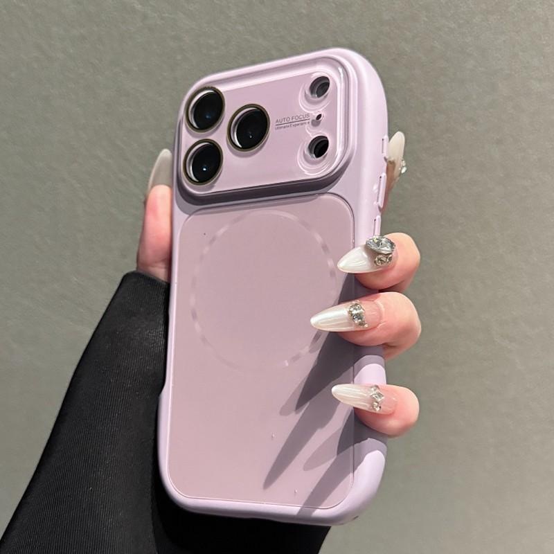 Magnetic Aurora Small Waist Big Vision Window Instant Change 17 Series Lens Protection Shockproof Phone Case, Suitable for iPhone 17 16 15 14 13 12 11 Pro Max Compatible with MagSafe Wireless Charging Matte AI Button Perfect Touch Versatile Phone Case