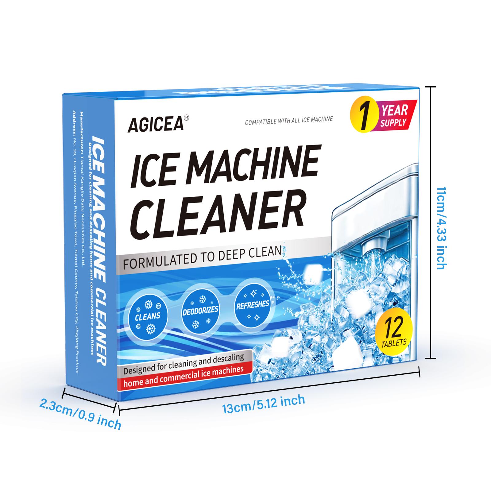 Newly packaged AGICEA 12-piece ice maker cleaner descaling agent, upgraded formula, suitable for household ice maker cleaner, ice machine cleaner,summerwins