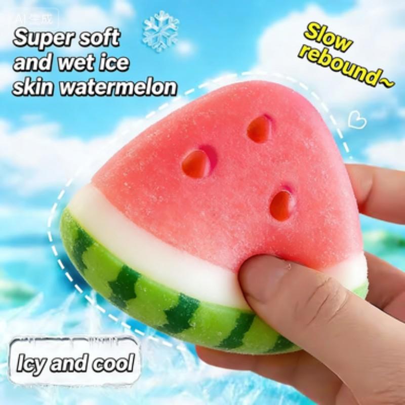 1/2/3/4pcs，Cute Watermelon Squishy Toys, Slow Rebound Stress Relief Finger Toy, Super Soft Squeeze Toy, Kids & Adults, Anxiety Relief Sensory Toy