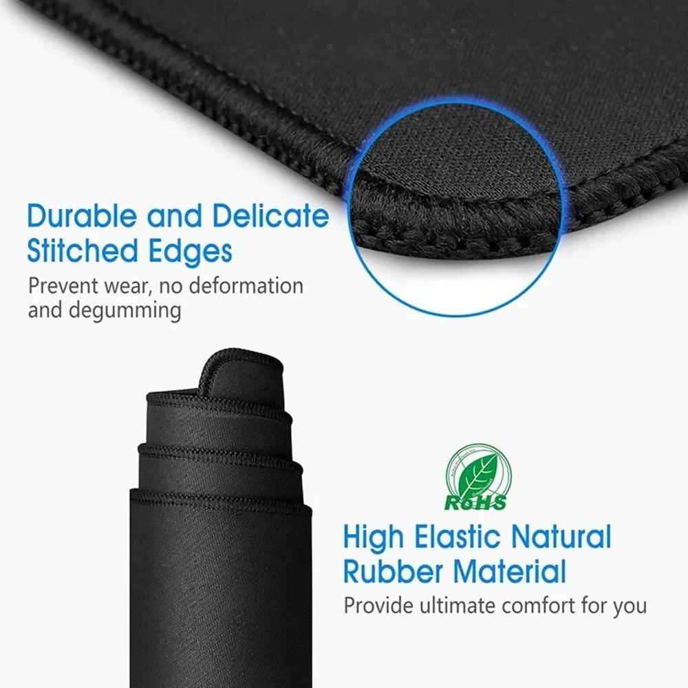 1 Mouse Pad Square rubber mouse pad, locked edge, non-slip, smooth surface. Computer accessory for office & gaming, fits laptop & PC. Available in large 45×40cm and small 22×18cm.