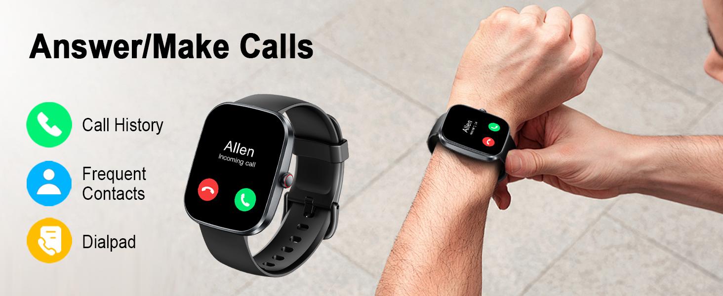 [Spring Deals] Tukio 2026 New Smart Watch with AI ChatGPT AI Assistant, 1.91" HD Display, 112+ Fitness Activity Tracker, Heart Rate Monitor, Sleep Monitor, Step Counter, Bluetooth Calling, IP68 Waterproof, for Android & iOS - Monitoring