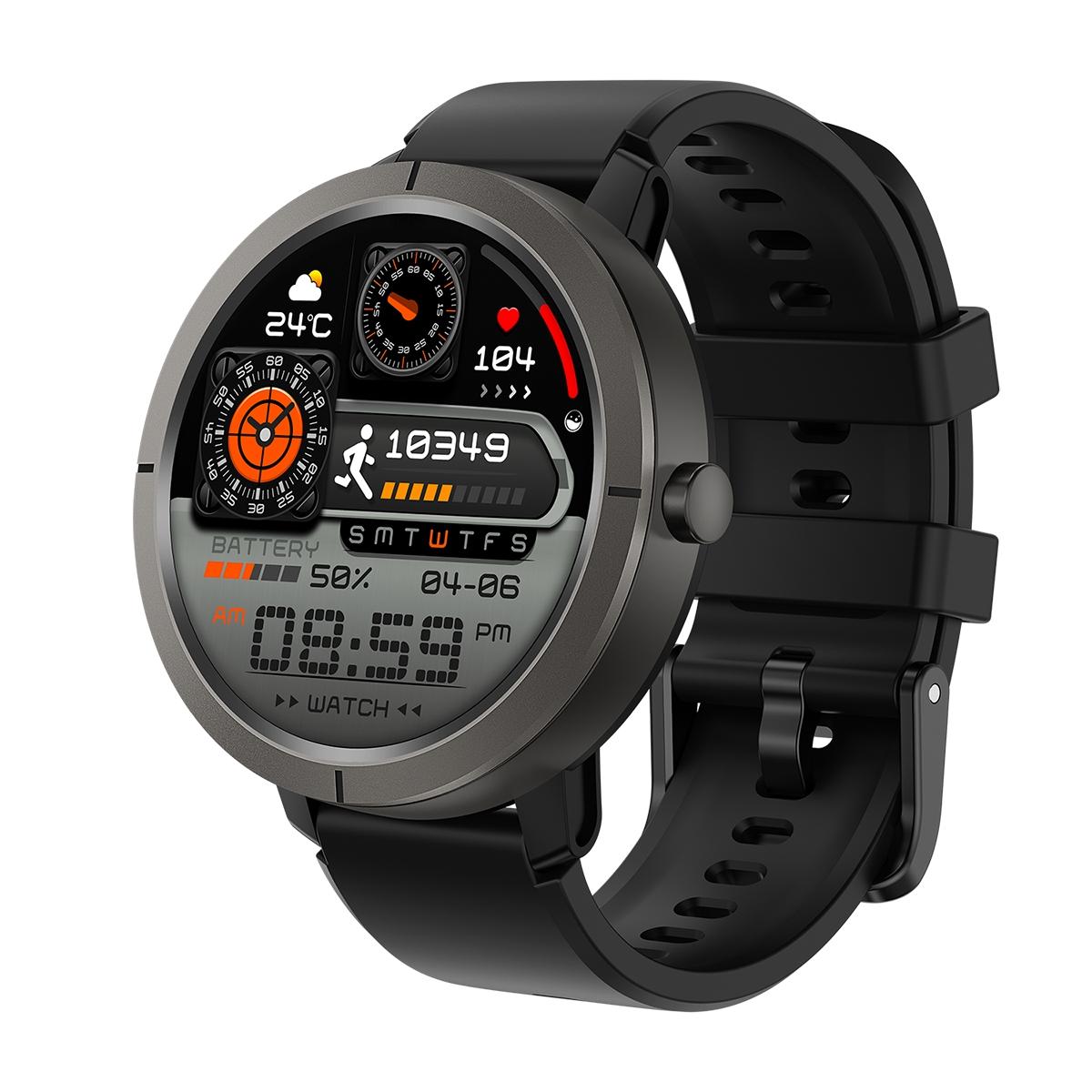 GPS Smart Watch 5atm Waterproof Amoled 1.32inch BT Call 100 Sport Modes 360mah Large Battery, Outdoor Wearable Tech for Men & Women