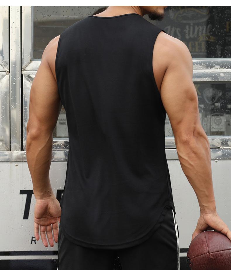 Unisex loose fit sleeveless quick dry performance workout vest for basketball running and gym training breathable activewear