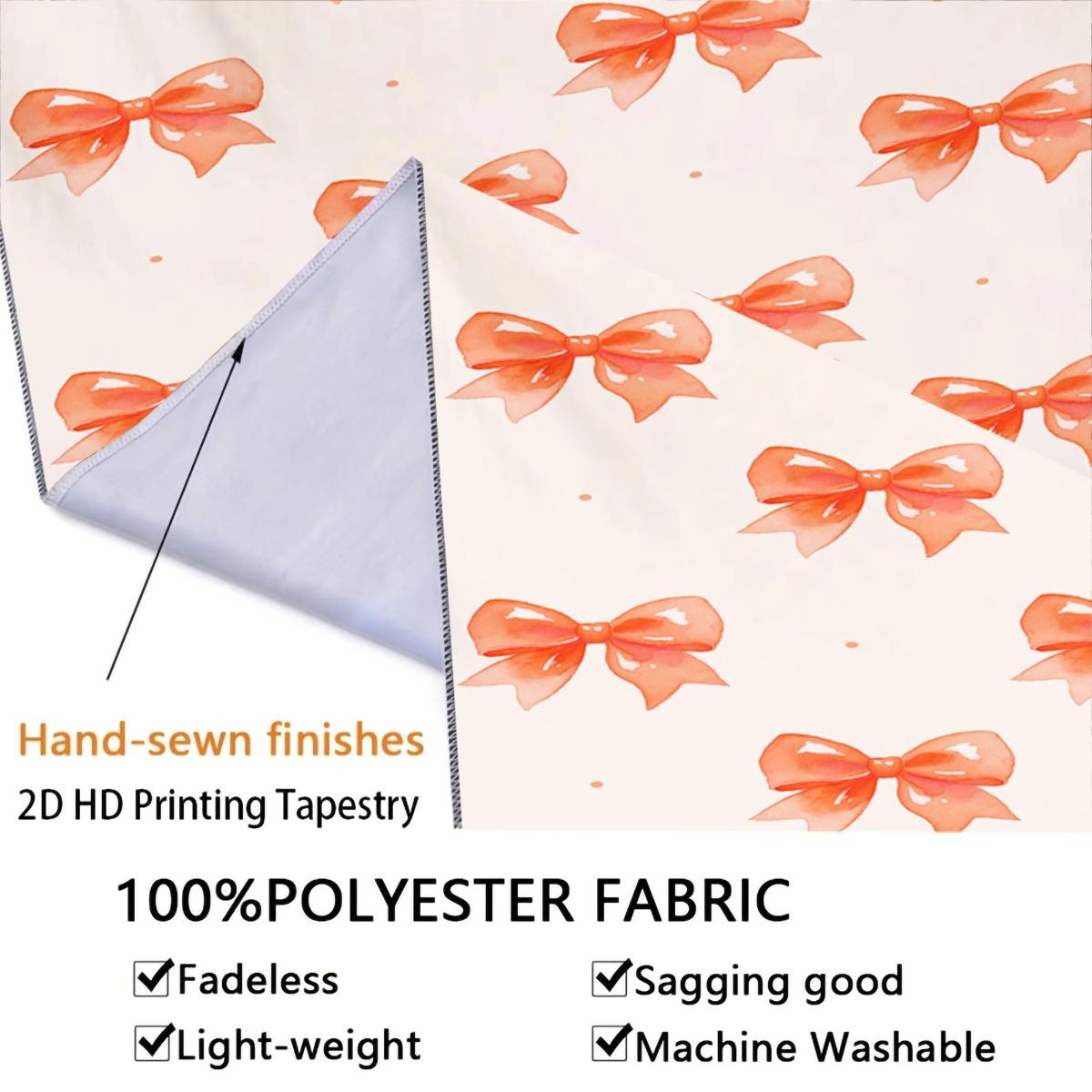 Bow Series Cute Romantic Sweet Decorative Tapestry, Gentle Healing Girlish Aesthetic, Photo & Party Backdrop, Housewarming Birthday Valentine's Day Christmas Gift