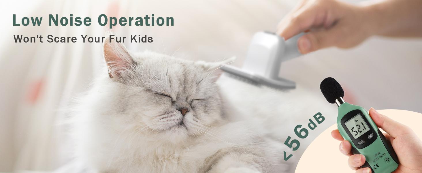 Afloia Dog Grooming Kit, Pet Grooming Vacuum & Dog Clippers, Nail Grinder Trimmer & Dog Brush for Shedding with Vacuum Grooming Tools, Low Noise Dog Vacuum Hair Remover Pet Grooming Supplies Green Portable