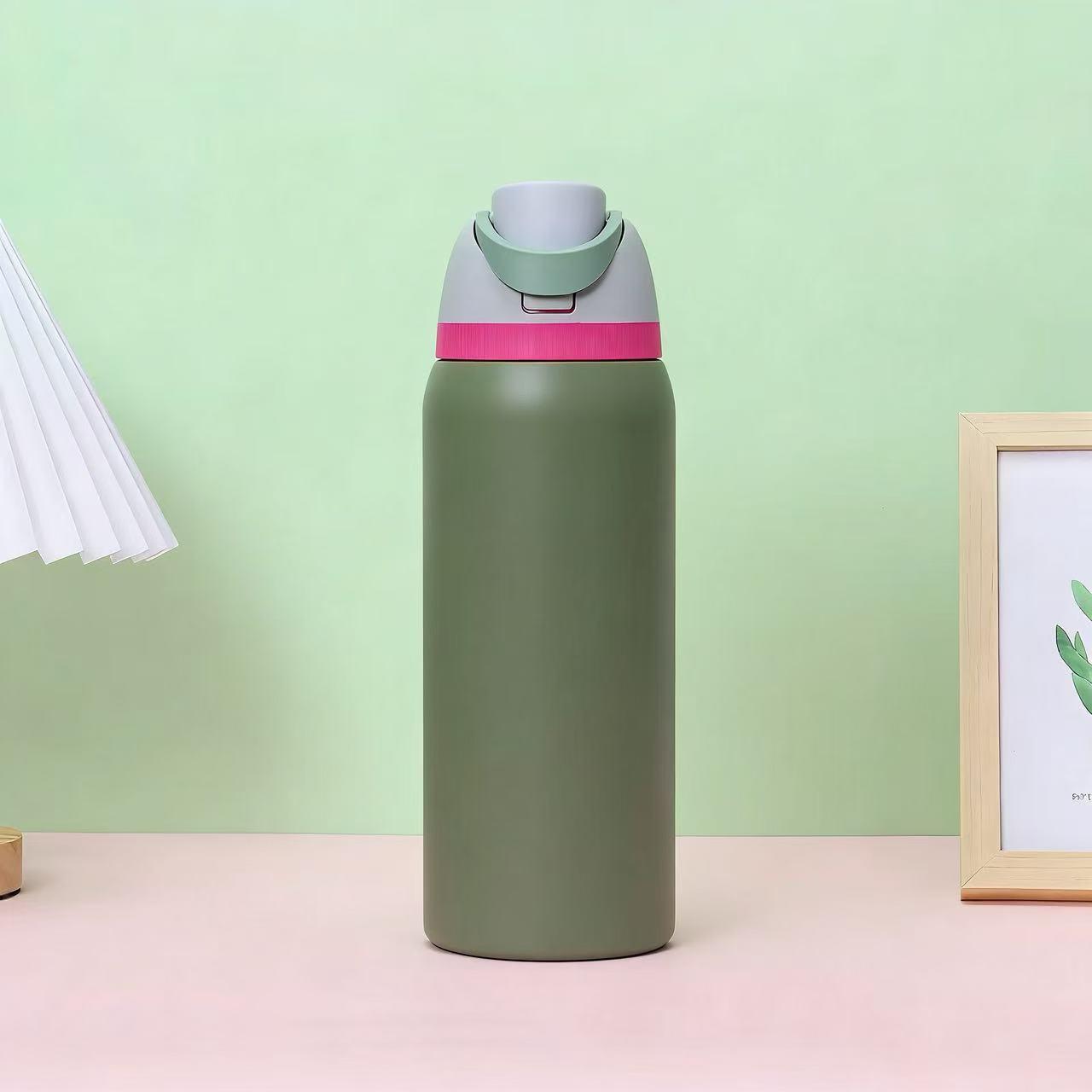 Stainless Steel Insulated Water Bottle with Straw, BPA-Free, Ideal for Outdoor Students and Office Workers, Travel Sports Cup