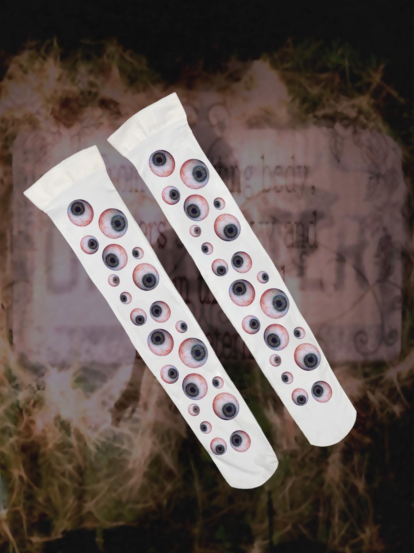 Y2K Style over Knee Socks with Pearl Print, Fashionable High-Waisted Stockings for Summer, Trendy Footwear Accessory, Thigh High Stockings