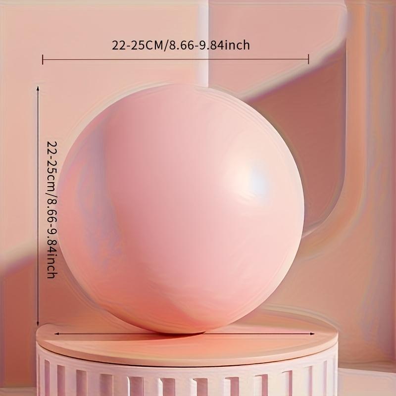 ​Premium Pilates Ball 10in (24.99cm) - Extra-Thick Phthalate-Free PVC Mini Exercise Ball for Core Strength & Sensory Stability | Compact Pink Yoga Accessory with Textured Grip