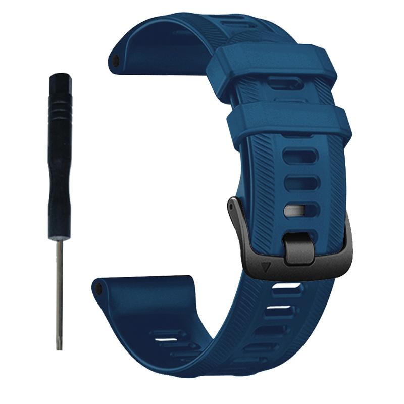 1 Pcs Casual Silicone Watch Band for Garmin Forerunner 955 Smartwatch Replacement Accessories Watch Straps (Strap Only, Watch Not Included)