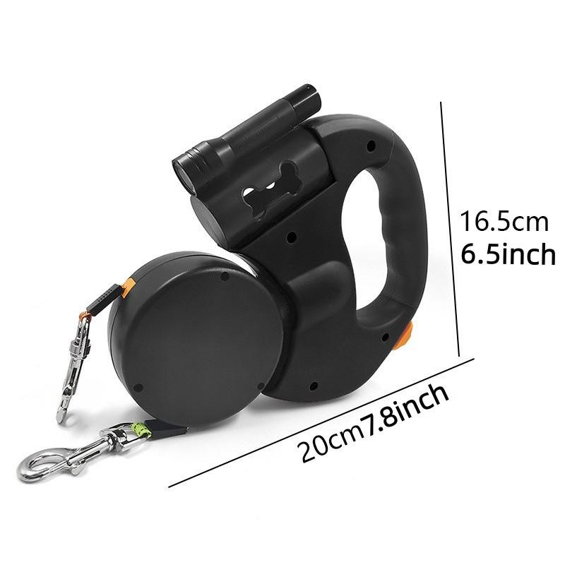One-Two Dog Leash Automatic Retractable Multi-Function Traction Device for Small Medium Dogs, Pet Walking Set, Essential Pet Accessory, No Tangle Leash, Swivel Leash