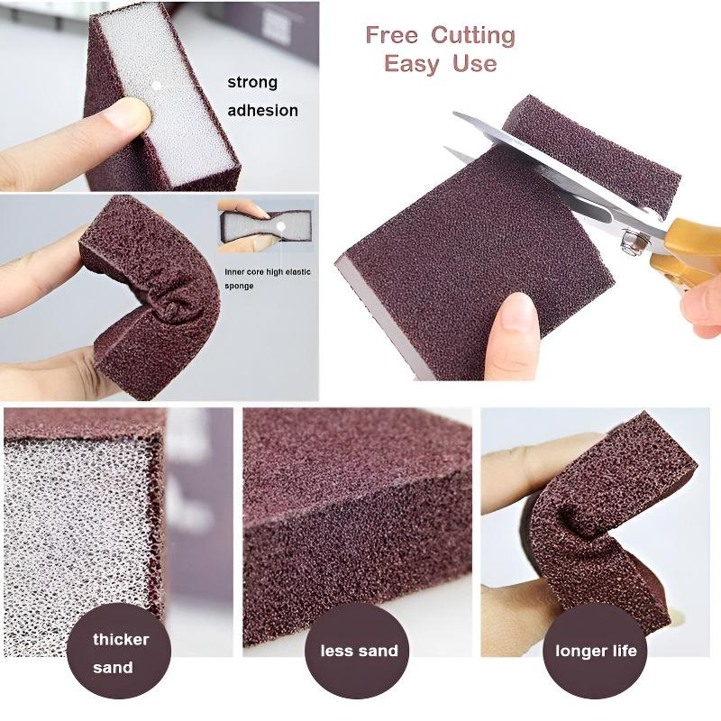 3 Pack Magic Emery Cleaning Sponge Rust Remover for Kitchen Pots Powerful Decontamination Tool Versatile Household Cleaning Gadget