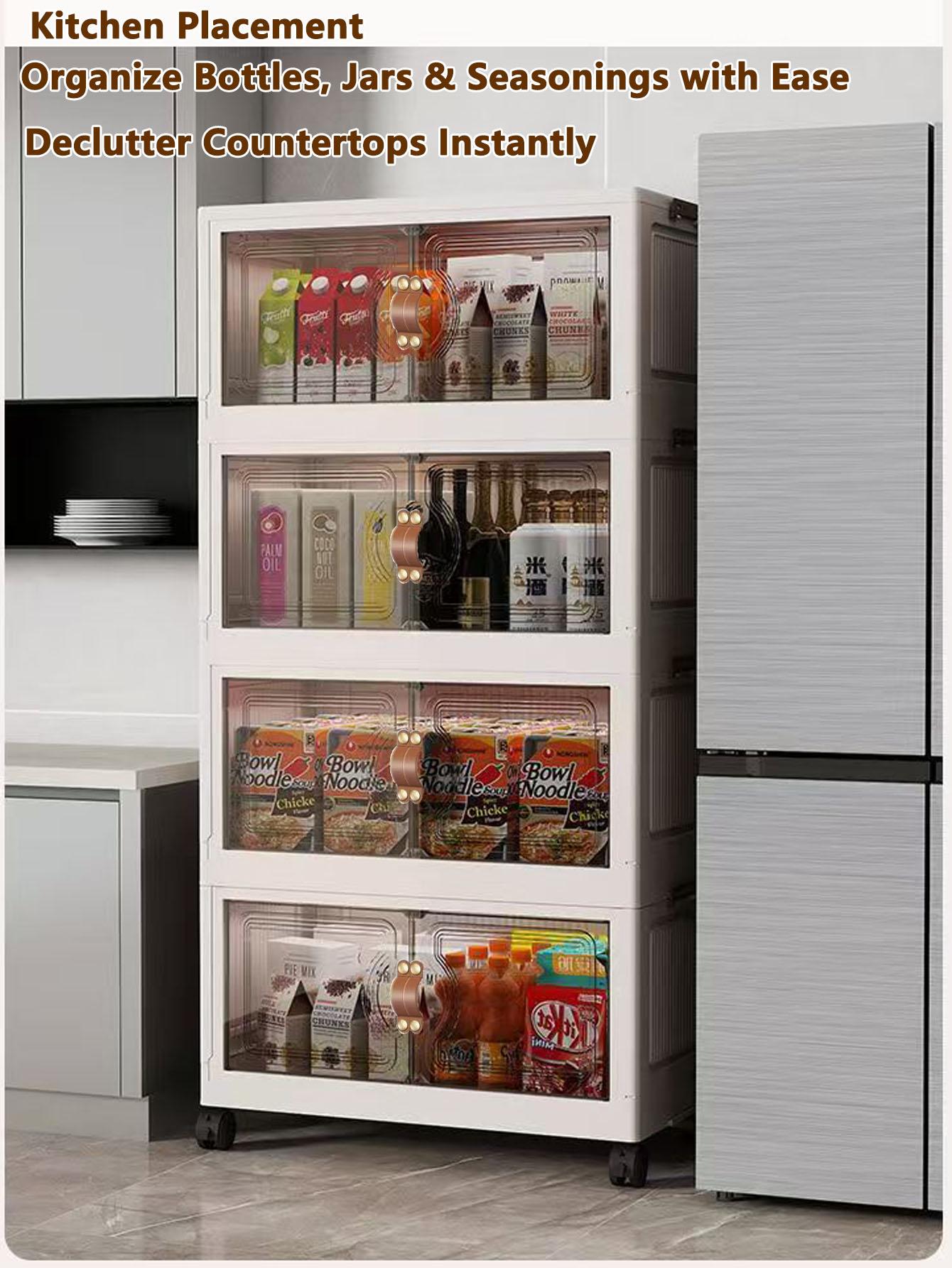 Foldable Storage Box Organizer, Durable Storage Organizer, Home Use Toy & Snack Cabinet, Clothes Organizing Bin, Large Capacity Space-Saving Solution