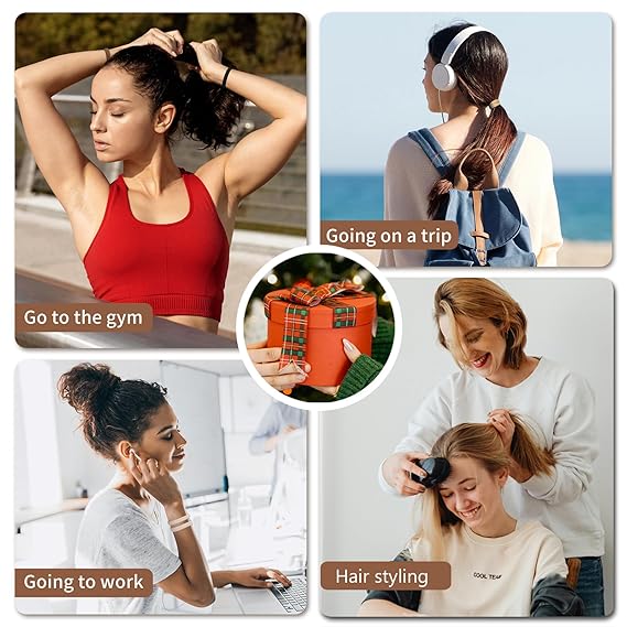 The gift is not sold separately for Women Girls Men Hair Accessories,Four-Color Hair Bands Seamless Ponytail Fixator No Damage Thick Elastic,Durable Neutral Colors.