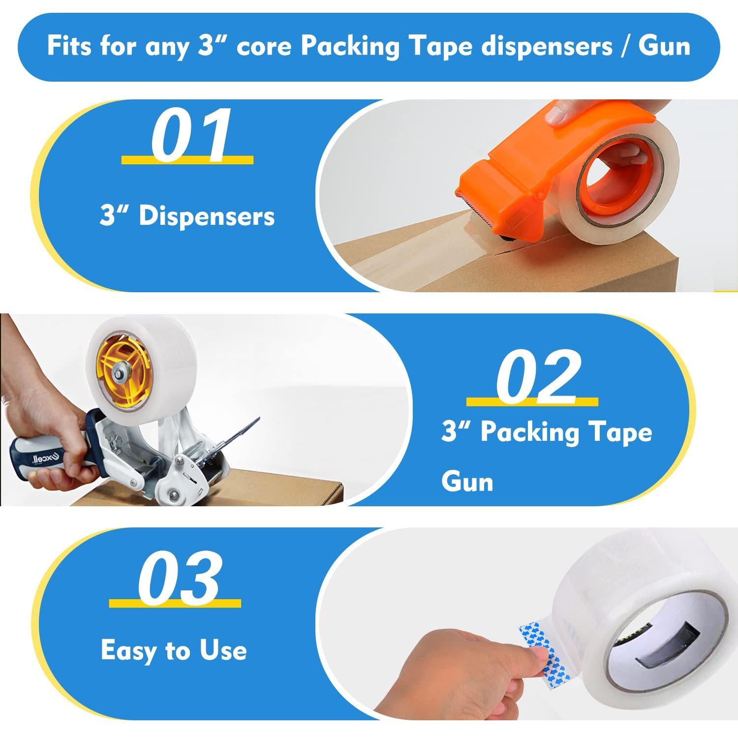 Packing Tape Heavy Duty Refill 36 Rolls Sealing  for Packing Box Shipping and Moving Supplies Packaging 1.88" x 65 Yards 3" Core 2.0 Mil Thick Adhesive