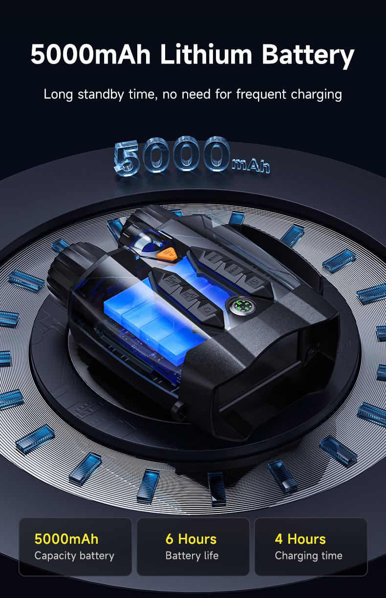 4K Night Vision Goggles with 32GB SD Card, Infrared Binoculars with Photo & Video Recording, 3"-4" HD Screen, 5000mAh Rechargeable Battery, Cool Tech Birthday Gift for Men/Dad/Husband, Hunters & Outdoor Adventures