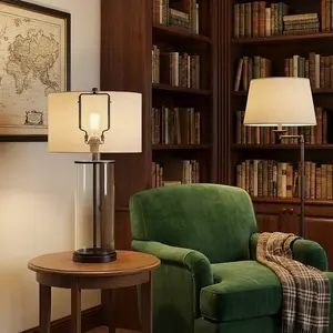 Lamp Shade Holder, Lamp Shade Harp Holder, Harp For Lamp, Complete Lamp Shade Harp Holder Kit (7/8/9/10 inch),  Includes E26/E27 UNO Adapters & E14 Converter, Universal Fit for Spider Shades, Metal Replacement Part for Table & Floor Lamps, Easy Install