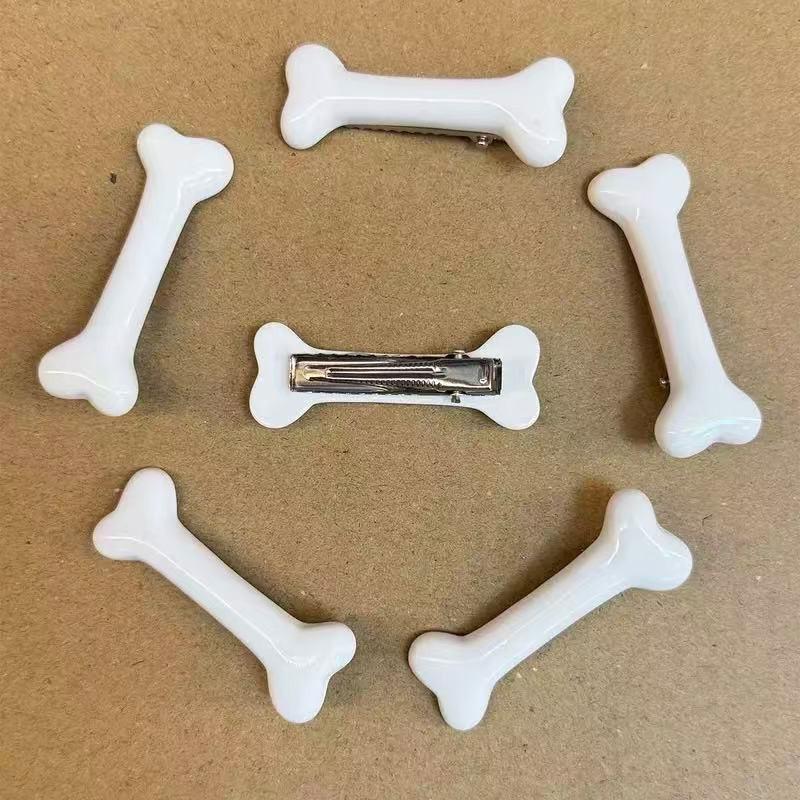 6 pcs  Bone-Shaped Hair Clips, Cute Sweet Lolita Duckbill Clip, Creative Versatile Side Bangs Hair Accessory, Hair Clip Set, Gifts for Granddaughter, Daughter, and Good Friend