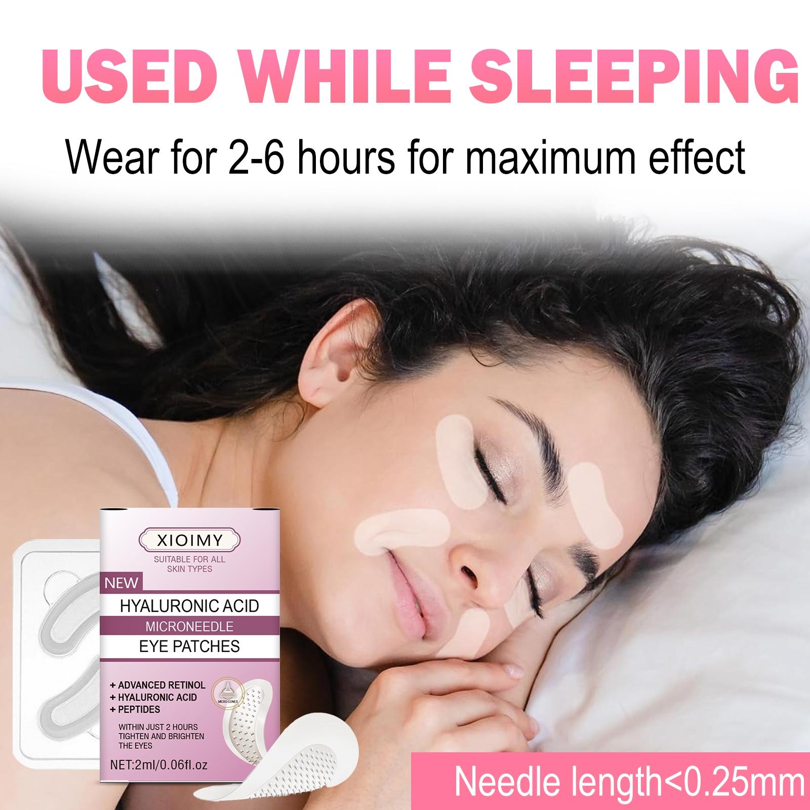 2pcs Hyaluronic Acid Micro Needle Eye Mask, Injected Retinol & Peptides, for Eyes Face Nose, Strong Moisture Tightening Glow