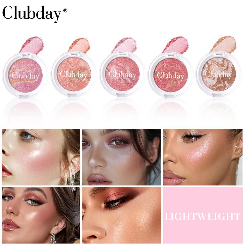 Clubday Blush Highlighter Pearl Finish Natural Look, Multi-Scene Use Powder Makeup, Single Item