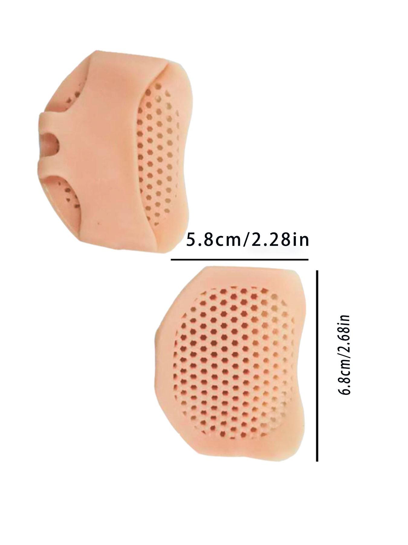 2 Pairs Honeycomb Silicone Soft Forefoot Pads, Anti-Slip Breathable Heel Pain Relief Insoles, Shoe Insoles