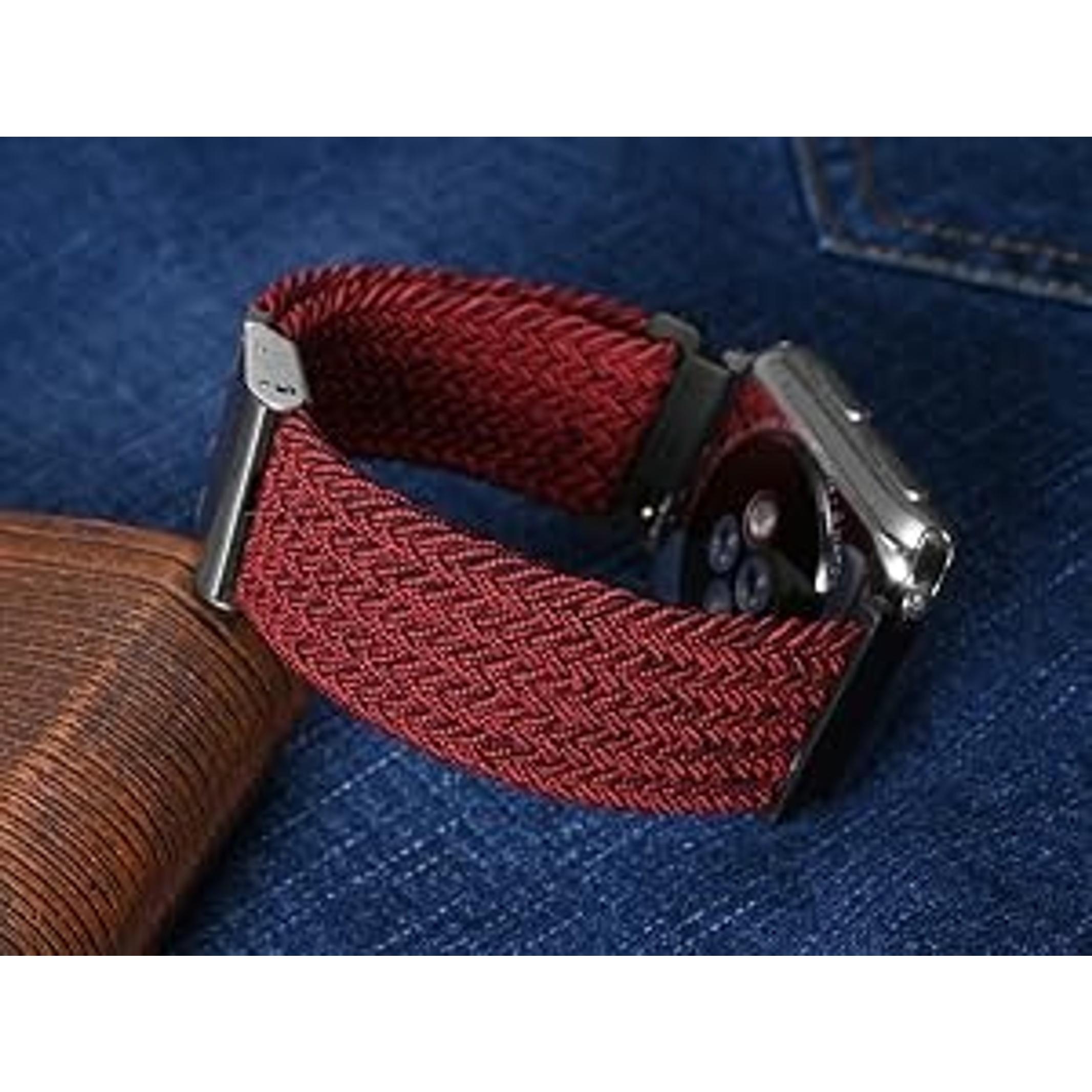 22mm Braided Nylon Watch Band for Men & Women, Quick Release, Black Stainless Steel Buckle - BlackGift