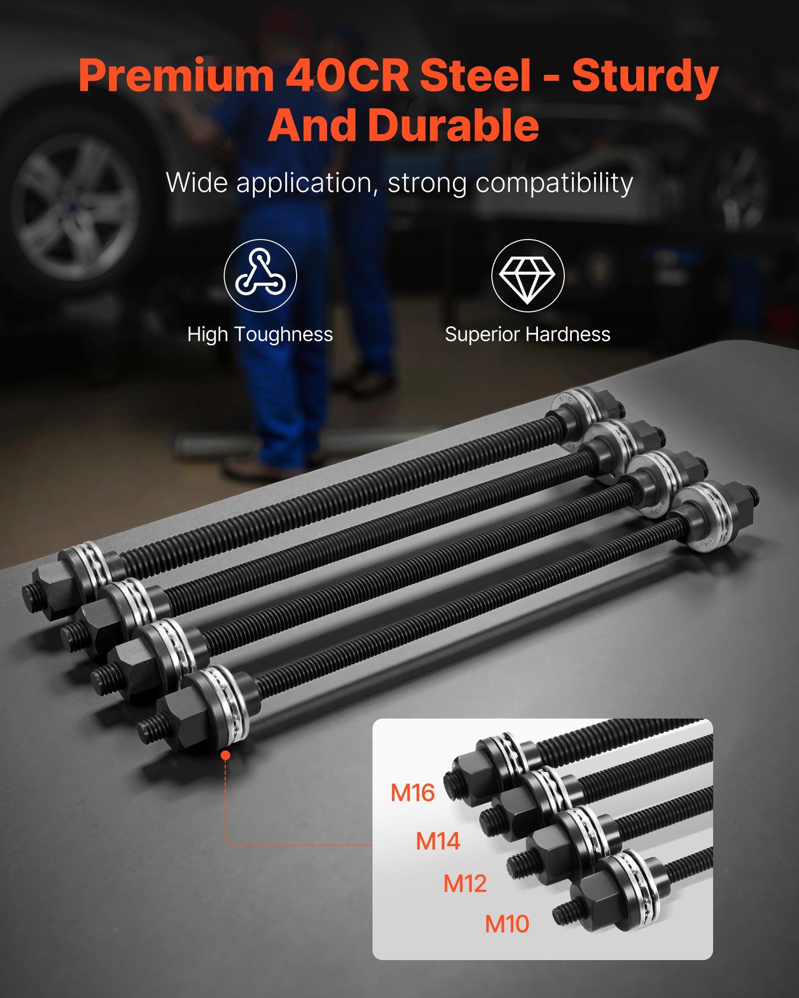 【Summerfinds】VEVOR Pull and Press Sleeve Kit, 26 PCS, Steel Bush Removal Insertion Sleeve Tools with Carrying Case, Compatible with LCV and HGV Engines, for Removing and Installing Bushings, Bearings, and Seals