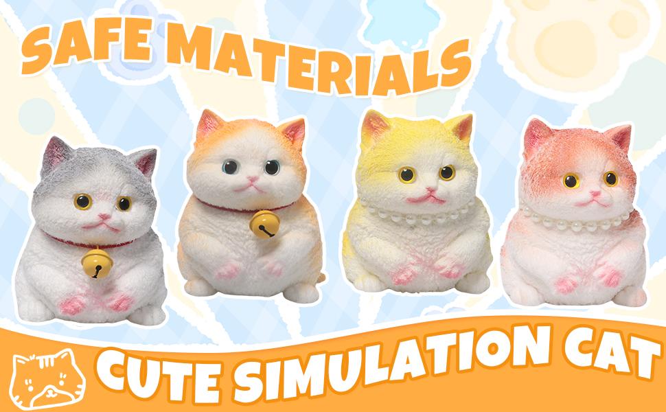Household daily necessities 1pcs Yellow Big Squishy Cat Toy, Handmade Large Cute Soft Cat Funny Squeeze Toys for Stress Relief, Cat Shaped Squishy Toys,Cat Toy pet Simulation Cut cat Pinch Toy