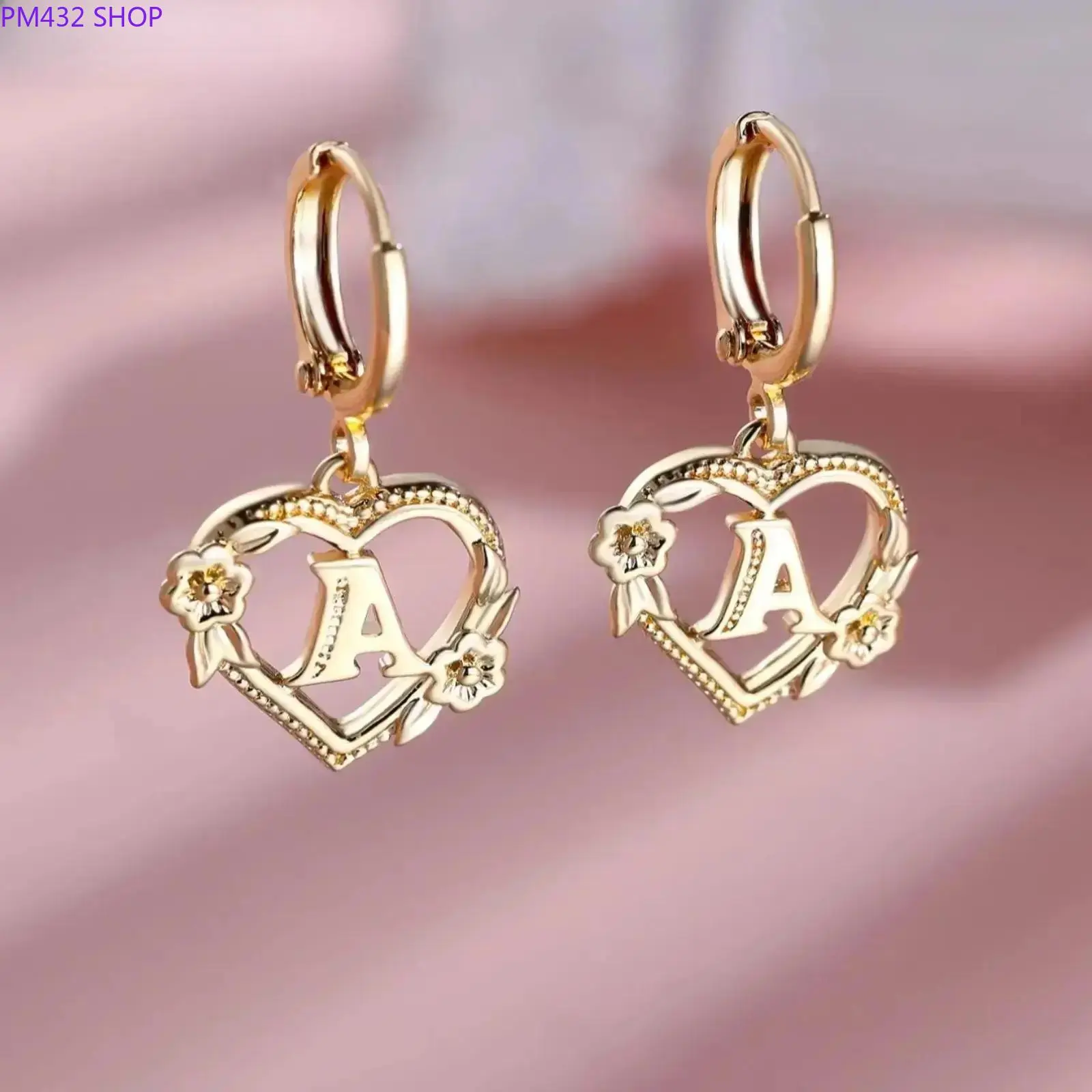 Mother’s Day Heart Flower Letter Dangle Earrings, Elegant All-Match Fashion Jewelry, Sweet Meaningful Ear Accessories for Daily Party, Ideal Gift for Mom Birthday Holiday