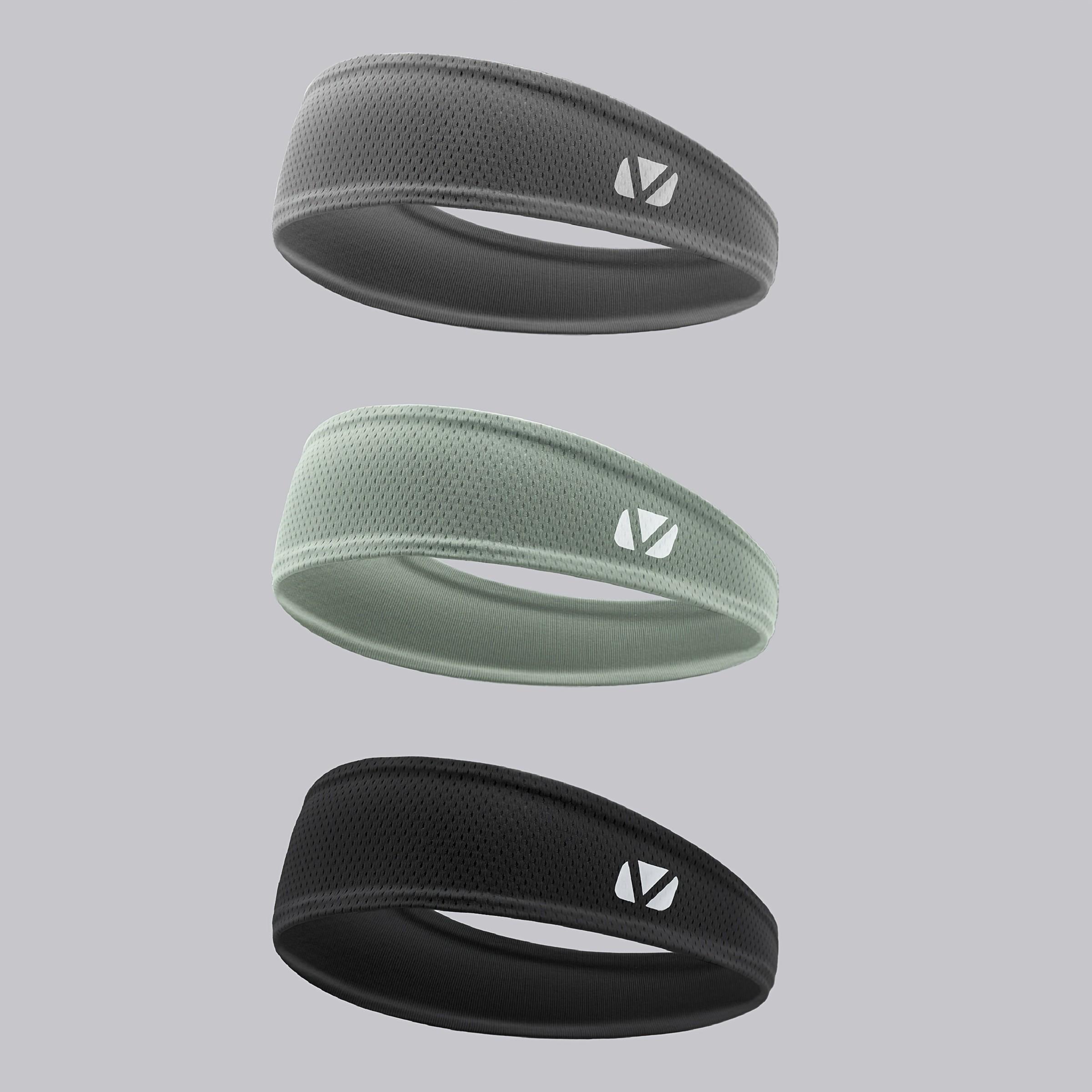 3-Pack Summer Cool Sports Headbands, Ice Silk Sweat-Resistant Hair Bands, Ideal for Running, Gym, Yoga, Fitness Activities