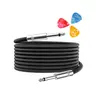 15ft Pro Aqdocvf Guitar Cable - High Fidelity Detachable TS 1/4in Cord, 24 AWG Oxygen-Copper, 90% Copper Braiding, Straight Angle Black, for Guitar & Bass Accessories, Instrument Accessories, Easy Maintenance