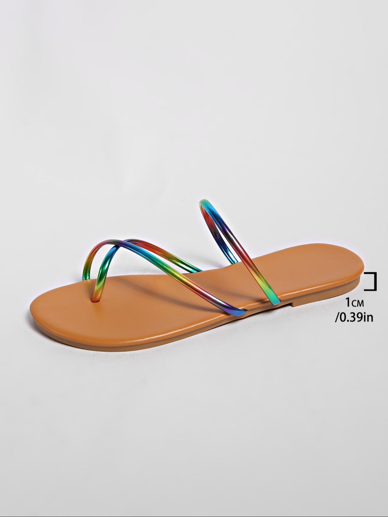Women's Fashionable Boho Style Flip Flops, Bohemian Sandals, 1 Pair Casual Comfortable Slippers for Summer Beach, Female All-match Sandals for Daily Wear