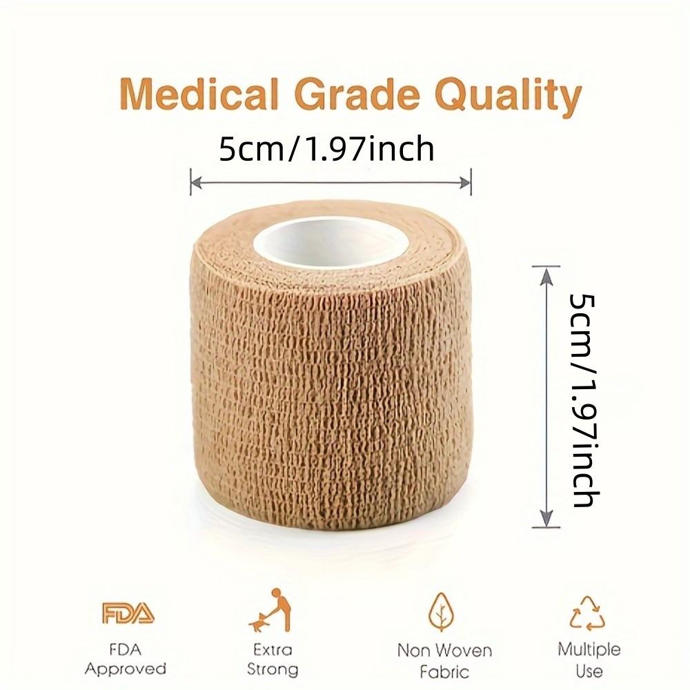 1pcs 5cm Wide 4.5m Long Finger Bandage, Self-Adhesive Elastic Breathable Sports Wrap, Athletic Support Tape for Active Use